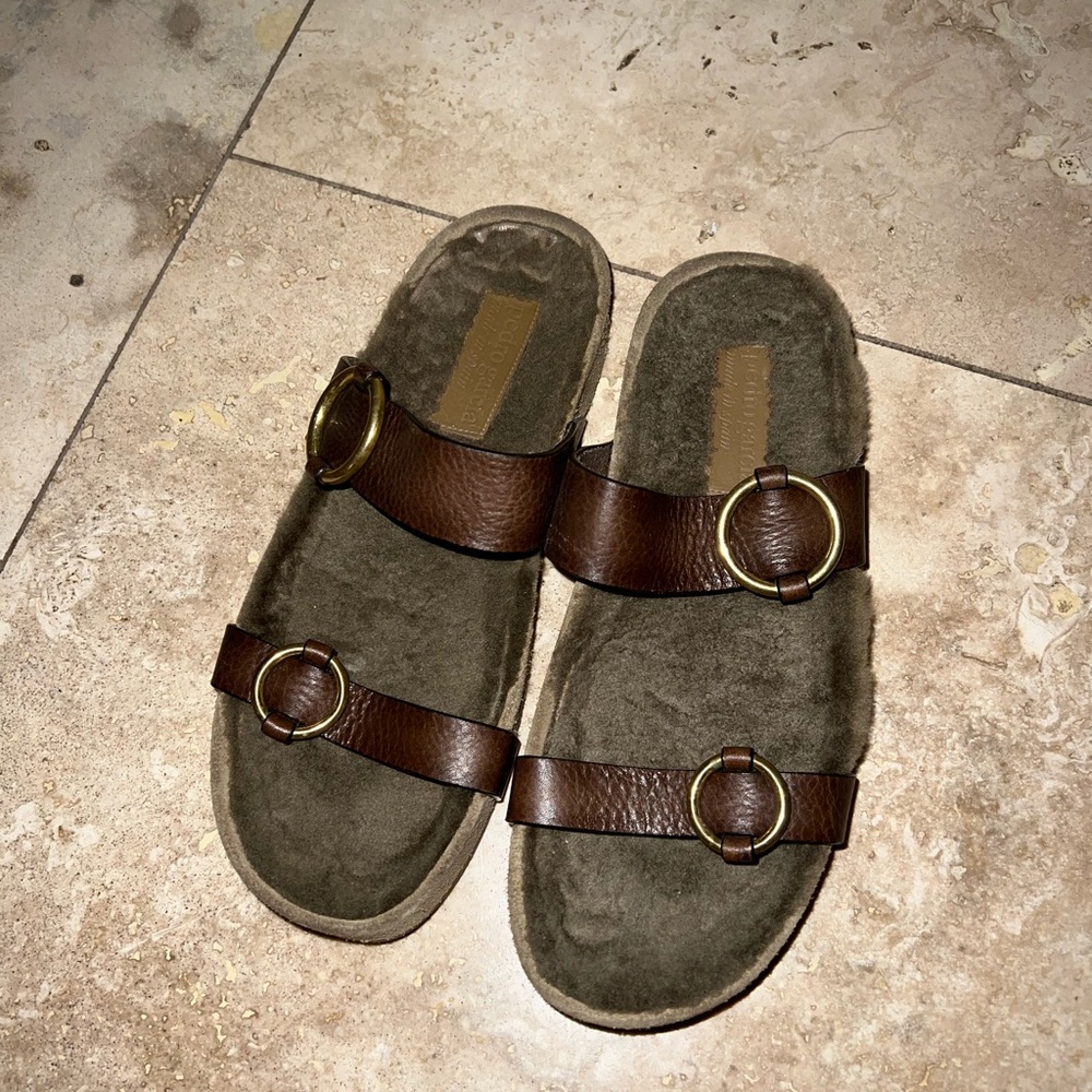 Pedro García Shearling Sandal